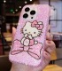 Handmade Crystal iPhone 16 Case Glitter Bling Hello Kitty Phone Cover Luxury Crystal Rhinestone