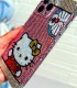 Handmade Crystal iPhone 16 Case Glitter Bling Hello Kitty Phone Cover Luxury Crystal Rhinestone