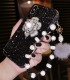 Glamorous Bling Handmade Crystal iPhone 16 Case-Sparkling Flower with Diamond & Rhinestone Accents