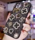 Handmade Crystal iPhone 16 Case Glitter Bling Phone Cover Luxury Crystal Black Rhinestone