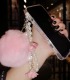 Handmade Crystal iPhone 16 Case Pearl Lollipop Phone Cover Luxury Rhinestone and Pearl