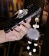 Glamorous Bling Handmade Crystal iPhone 16 Case-Sparkling Flower with Diamond & Rhinestone Accents