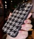 Handmade Crystal iPhone 16 Case Glitter Bling Houndstooth Phone Cover Luxury Crystal Rhinestone