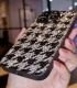 Handmade Crystal iPhone 16 Case Glitter Bling Houndstooth Phone Cover Luxury Crystal Rhinestone