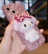 Handmade Crystal iPhone 16 Case Glitter Bling My Melody iPhone Cover Luxury Crystal Rhinestone