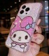 Handmade Crystal iPhone 16 Case Glitter Bling My Melody Phone Cover Luxury Crystal Rhinestone