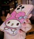 Handmade Crystal iPhone 16 Case Glitter Bling My Melody Phone Cover Luxury Crystal Rhinestone