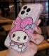 Handmade Crystal iPhone 16 Case Glitter Bling My Melody Phone Cover Luxury Crystal Rhinestone