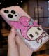 Handmade Crystal iPhone 16 Case Glitter Bling My Melody Phone Cover Luxury Crystal Rhinestone