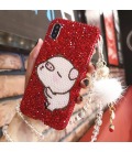 Handmade Crystal iPhone 16 Case Glitter Bling Piggy Phone Cover