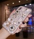 Handmade Crystal iPhone 16 Case Luxury Pearl Phone Cover Unique Pearl & Flower Design