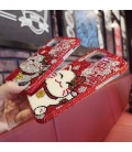 Handmade Crystal iPhone 16 Case Glitter Bling Lucky Cat Phone Cover Luxury Crystal Rhinestone