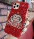 Handmade Crystal iPhone 16 Case Glitter Bling Lucky Cat Phone Cover Luxury Crystal Rhinestone