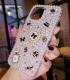 Handmade Crystal iPhone 16 Case Pearl Phone Cover Luxury Charm Design & Unique Pearl iPhone Case