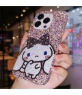 Handmade Crystal iPhone 16 Case  Glitter Bling Sanrio Cinnamoroll Phone Cover Luxury Crystal Rhinestone