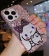 Handmade Crystal iPhone 16 Case  Glitter Bling Sanrio Cinnamoroll Phone Cover Luxury Crystal Rhinestone