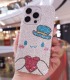 Handmade Crystal iPhone 16 Case  Glitter Bling Sanrio Cinnamoroll Phone Cover Luxury Crystal Rhinestone