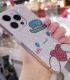 Handmade Crystal iPhone 16 Case  Glitter Bling Sanrio Cinnamoroll Phone Cover Luxury Crystal Rhinestone