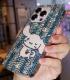 Handmade Crystal iPhone 16 Case  Glitter Bling Sanrio Cinnamoroll Phone Cover Luxury Crystal Rhinestone