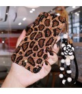 Handmade Crystal iPhone 16 Case Glitter Bling Leopard Pattern Luxury Crystal Rhinestone