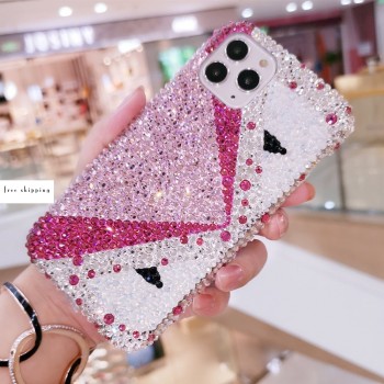 Handmade Crystal iPhone 16 Case Glitter Bling Pokemon Phone Cover