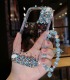 Handmade Crystal iPhone 16 Case Glitter Bling Minimalist Phone Cover Luxury Crystal Rhinestone