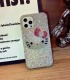 Handmade Crystal iPhone 16 Case Glitter Bling Hello Kitty Phone Cover Luxury Crystal Rhinestone