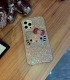Handmade Crystal iPhone 16 Case Glitter Bling Hello Kitty Phone Cover Luxury Crystal Rhinestone
