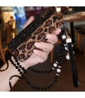 Handmade Crystal iPhone 16 Case Glitter Bling Leopard Pattern Luxury Sparkling Crystal Rhinestone