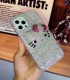 Handmade Crystal iPhone 16 Case Glitter Bling Hello Kitty Phone Cover Luxury Crystal Rhinestone