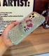 Handmade Crystal iPhone 16 Case Glitter Bling Hello Kitty Phone Cover Luxury Crystal Rhinestone
