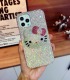 Handmade Crystal iPhone 16 Case Glitter Bling Hello Kitty Phone Cover Luxury Crystal Rhinestone