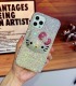Handmade Crystal iPhone 16 Case Glitter Bling Hello Kitty Phone Cover Luxury Crystal Rhinestone