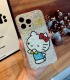 Handmade Crystal iPhone 16 Case Glitter Bling Hello Kitty Phone Cover Luxury Crystal Rhinestone
