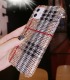 Handmade Crystal iPhone 16 Case Glitter Bling Brand Check Phone Cover Luxury Crystal Rhinestone