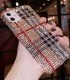 Handmade Crystal iPhone 16 Case Glitter Bling Brand Check Phone Cover Luxury Crystal Rhinestone