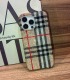 Handmade Crystal iPhone 16 Case Glitter Bling Brand Check Phone Cover Luxury Crystal Rhinestone