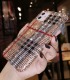 Handmade Crystal iPhone 16 Case Glitter Bling Brand Check Phone Cover Luxury Crystal Rhinestone