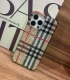 Handmade Crystal iPhone 16 Case Glitter Bling Brand Check Phone Cover Luxury Crystal Rhinestone