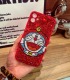 Handmade Crystal iPhone 16 Case Glitter Bling Doraemon Phone Cover Luxury Crystal Rhinestone