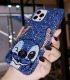 Handmade Crystal iPhone 16 Case Glitter Bling Disney Stitch Phone Cover Luxury Crystal Rhinestone