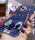 Handmade Crystal iPhone 16 Case Glitter Bling Disney Stitch Phone Cover Luxury Crystal Rhinestone