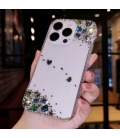 Handmade Crystal iPhone 16 Case Glitter Bling Minimalist Phone Cover Luxury Crystal Rhinestone