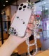 Handmade Crystal iPhone 16 Case Glitter Bling Minimalist Phone Cover Luxury Crystal Rhinestone