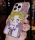 Handmade Crystal iPhone 16 Case Glitter Bling Sailor Moon Phone Cover Luxury Crystal Rhinestone