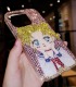 Handmade Crystal iPhone 16 Case Glitter Bling Sailor Moon Phone Cover Luxury Crystal Rhinestone