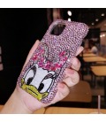 Handmade Crystal iPhone 16 Case Glitter Bling Daisy Duck Phone Cover Luxury Crystal Rhinestone