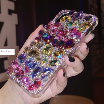 Handmade Crystal iPhone 16 Case Glitter Bling Phone Cover Luxury Crystal Diamond Rhinestone