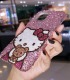 Handmade Crystal iPhone 16 Case Glitter Bling Hello Kitty Phone Cover Luxury Crystal Rhinestone