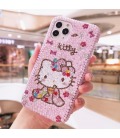 Handmade Crystal iPhone 16 Case Glitter Bling Hello Kitty Phone Cover Luxury Crystal Rhinestone
